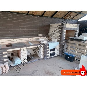 Уличный барбекю комплекс с тандыром в СНТ Строитель-2