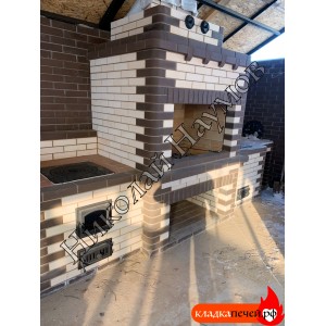 Уличный барбекю комплекс с тандыром в СНТ Строитель-2